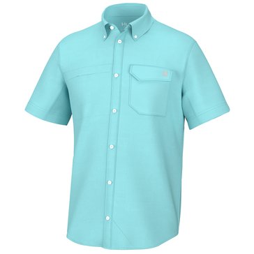 Huk Men's Short Sleeve Tide Point Solid Shirt