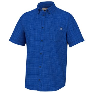 Huk Men's Kona Cross Dye Plaid Shirt