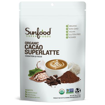 Sunfood Superfoods Organic Cacao Powder, 28-Servings