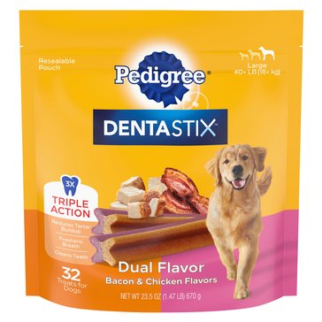 Pedigree Dentastix Dual Flavor Bacon And Chicken Adult Dog Treats