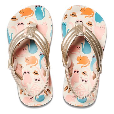 Reef Little Girls' Ahi Cool Cats Sandal