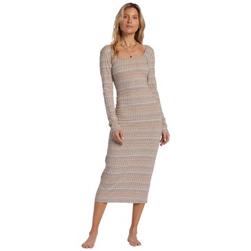 Billabong Women's Be My Belle Long Sleeve Knitted Midi Dress