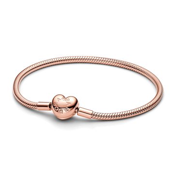 Pandora Moments Heart Clasp Snake Chain Bracelet