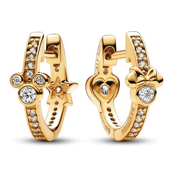 Pandora x Disney Mickey & Minnie Sparkling Hoop Earrings