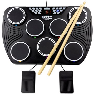 RockJam Tabletop 7 Pad Electronic MIDI Bluetooth Drum Kit