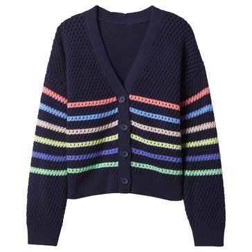 Gap Big Girls' Stripe Button Front Cardigan