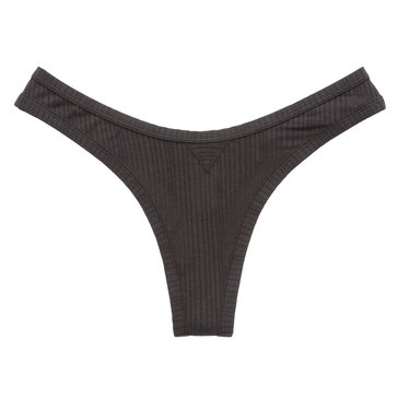 Aerie Women's Rib High Cut Low Rise Thong Underwear