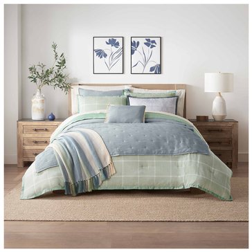 Martex Windowpane Cationic Nadine 3 Piece Comforter Set