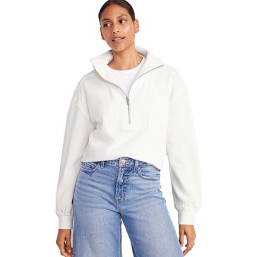 Old Navy Women's Oversized 1/2 Zip Fleece Top