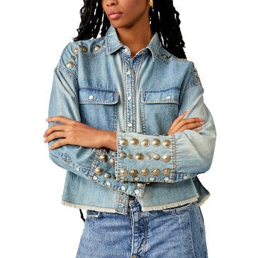 Free People Women's Austin Studded Denim Jacket