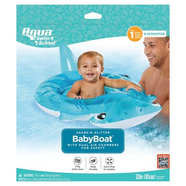 Aqua Leisure Sharkie Baby Glitter Babyboat 6-18 Months