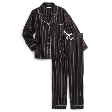 Yarn & Sea Women's Pinstripe Notch Collar Packaged Sleep Set