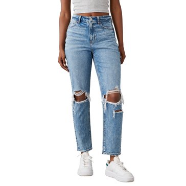 AE Women's Strigid Ripped Mom Jeans