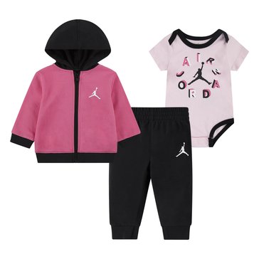 Jordan Baby Girls Air Jordan Round Up 3-Piece Sweat Set