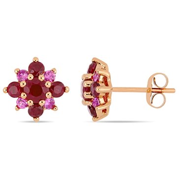 Sofia B. 1 3/4 cttw Ruby Pink Sapphire Post Earrings