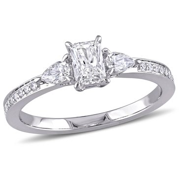 Sofia B. 5/8 cttw Radiant Pear Cut 3-Stone Diamond Engagement Ring