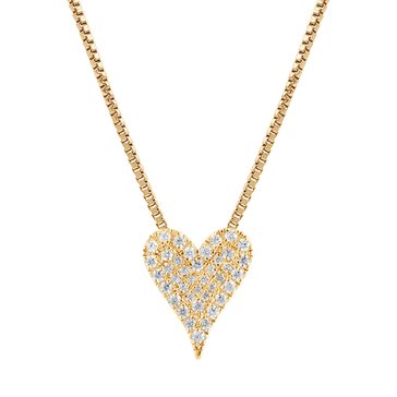 Because by Navy Star 1/5 cttw Diamond Modern Heart Pendant