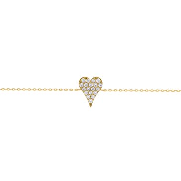 Because by Navy Star 1/10 cttw Diamond Modern Heart Bracelet