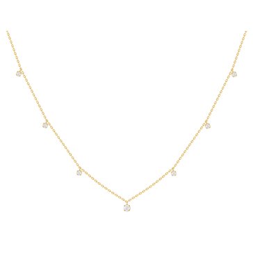 Because by Navy Star 1/4 cttw Diamond 7 Station Necklace