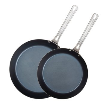 Viking 2-Piece Blue Carbon Steel Fry Pan Set 10-Inch and 12-Inch