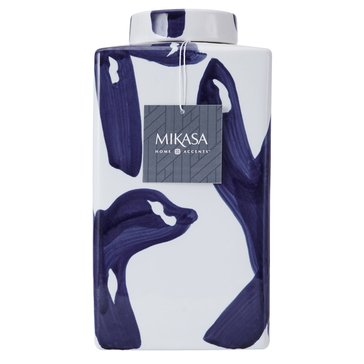 Mikasa Paint Stroke Square Ceramic Ginger Jar
