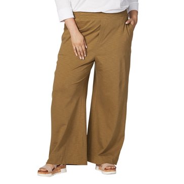 Yarn & Sea Women's Plus Wide Leg Pull On Pants