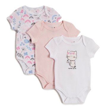 Wanderling Baby Girls Purrfect Like Me Bodysuits 3-Pack
