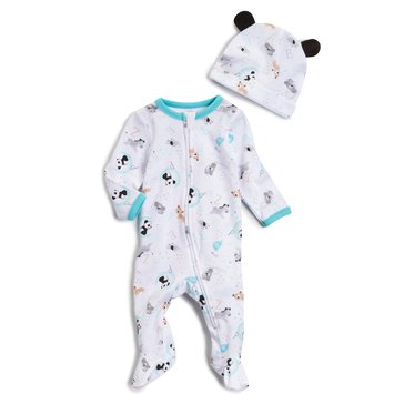 Wanderling Baby Boys Panda Coverall With Hat
