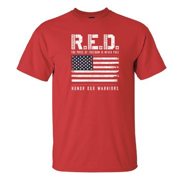 MV Sport Men's R.E.D USA Flag Red Friday Classic Tee