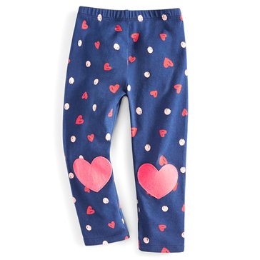 Wanderling Baby Girls' Heart Patches Leggings