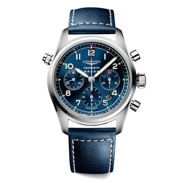 Longines Men's Spirit Chronometer Leather Automatic Watch