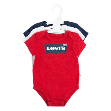 Levis Baby Boys Batwing Bodysuits 3-Pack