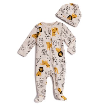 Wanderling Baby Boys Lion Coverall With Hat