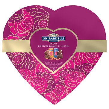 Ghirardelli Premium Chocolate Caramel Hearts Assorted Candy, 4.1 oz