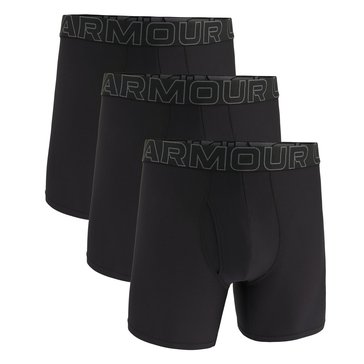 Under Armour Men's Performance Tech Mesh 6 Inch Solid Briefs 3-Pack