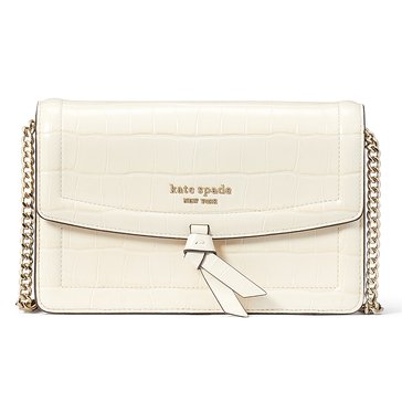 Kate Spade Knott Croc Embossed Leather Flap Crossbody