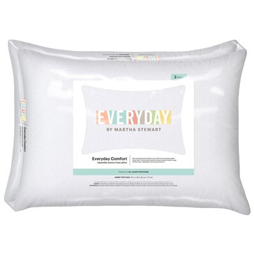 Martha Stewart Memory Foam Cluster Pillow, 2-Pack