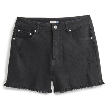 Yarn & Sea Women's High Rise Long Denim Shorts