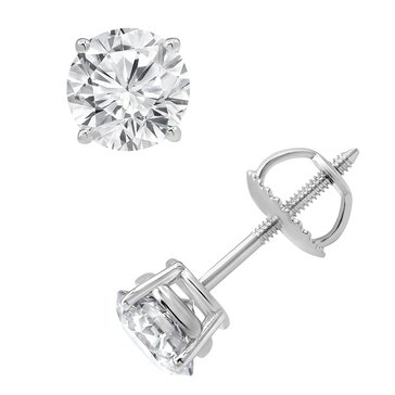 Evolv. 1 cttw Lab Grown Round Diamond Solitaire Stud Earrings