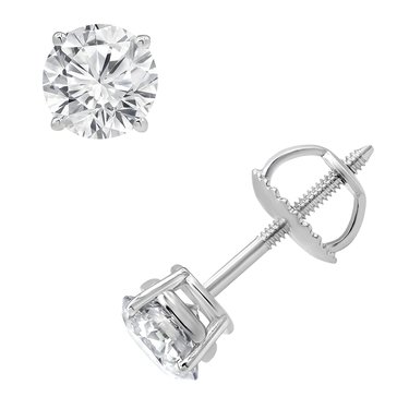 Evolv. 1/2 cttw Lab Grown Round Diamond Solitaire Stud Earrings