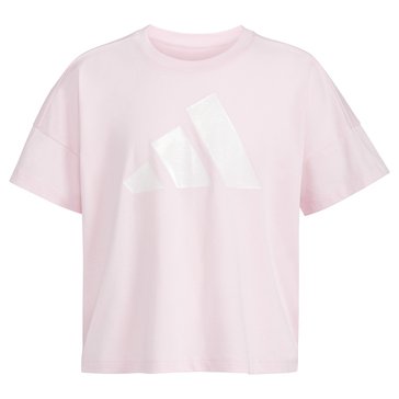 Adidas Big Girls' Boxy Fit Logo Tee