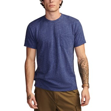 Lucky Brand Men's Short Sleeve Linen Pocket Crew Neck Shirt