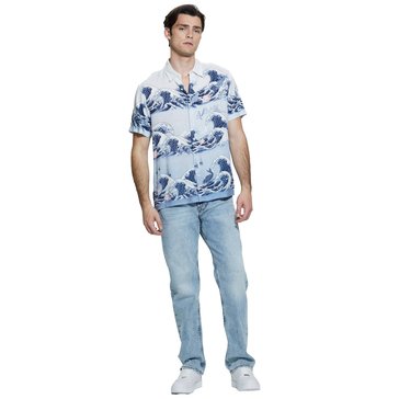 Guess Men's Short Sleeve Eco Rayonwave Shirt