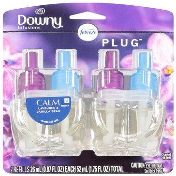 Febreze Plug Air Freshener Refill 2-Pack, Downy Calm