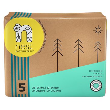 Nest Natural Plant-Based Baby Diapers Size 5