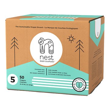 Nest Natural Plant-Based Baby Diapers Eco Box Size 5