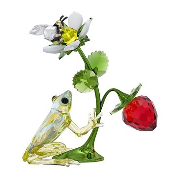 Swarovski Idyllia Frog, Bee and Strawberry Figurine