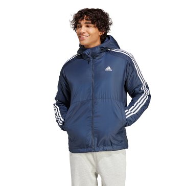 Adidas Men's Essentials 3 Stripes Insulated Hooded Jacket 