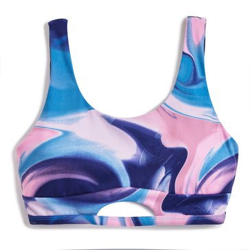 3 Paces Women's Michele Printed Cut Out Sports Bra