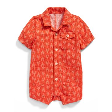 Old Navy Baby Boys' Linen Utility Romper